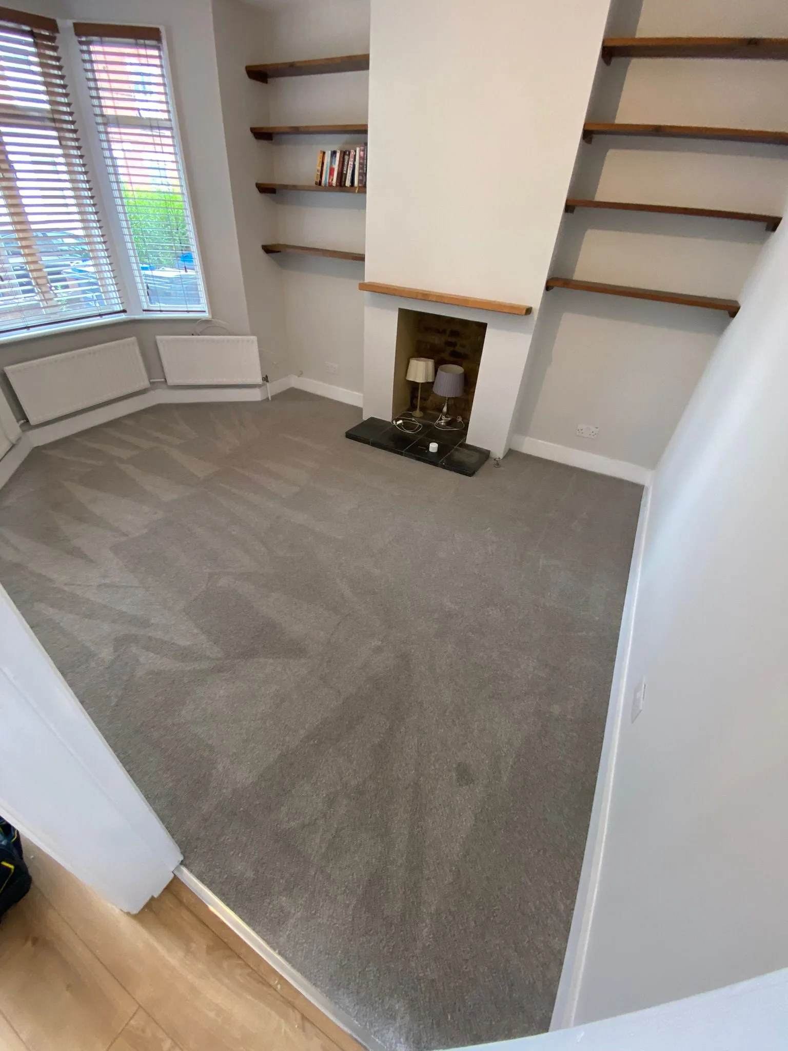 Premium herringbone LVT fitted in kitchen extension in Cheam, Sutton